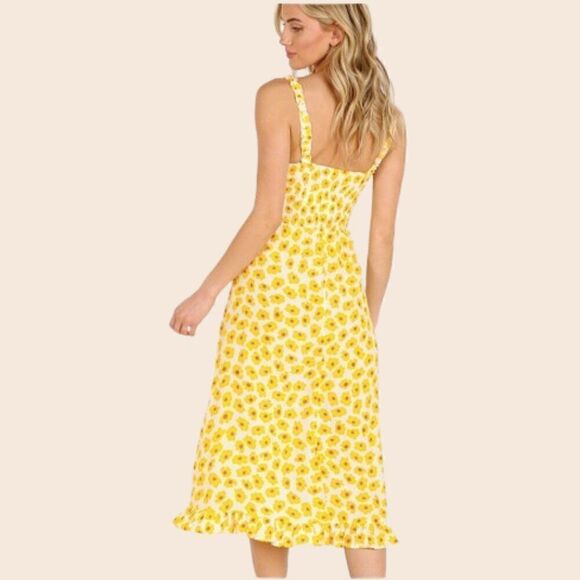 Faithfull the Brand Noemie Midi Dress Constance Floral Print Size Small - Picture 2 of 14